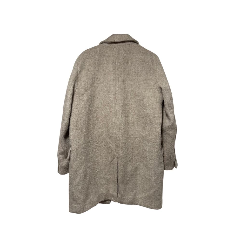 H&M Wool Blend Beige Button Front Coat Small - Picture 7 of 7